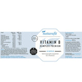 naturafit vitamin B complex premium capsules, 60 capsules