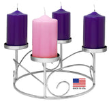 Pillar Pillar Advent Candle Set of 4 - Advent Pillar Candles - Made in The USA - Advent Candles for Advent Wreaths and Advent Rings Candle Holder- Premium Hand Dipped Drip-Less Candles