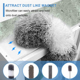 Microfiber Duster Kit for High Ceiling (6pcs), Extendable Dusters for Cleaning with 100" Extension Pole, Long Feather Duster for Fan/Car, House Cleaning Tool Kit by OOSOFITT