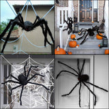 3 Pcs Giant Spiders Halloween Decorations, Scary Large Spiders Outdoor Halloween Decorations Indoor Decorations