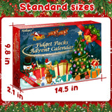 HelloJoy Christmas Pop Fidgets Advent Calendar 2024 for Boys Girls, 24 Days Countdown Calendar Push Pop Bubble Set Sensory Toys Pack for Kids Adult Teens, Xmas Party Favors Carnival Treasure Classroom Prizes