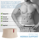 ORTONYX Premium Umbilical Hernia Belt for Women and Men / 6.25" Abdominal Binder With Hernia Support Pad - Navel Ventral Epigastric Incisional and Belly Button Hernias - Beige OX5241-S/M