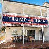 Probsin Trump Banner 120" x 20" Trump 2024 America Flag Take America Back Blue Red Star Decorations Trump 2024 Yard Sign Party Supplies Backdrop Hanging Outdoor Gate Decor Fence Door Indoor Wall