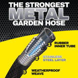 HYDROSTEEL PRO 100FT Ultra Performance Long Lasting Heavy Duty Steel Garden Hose