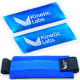 Reusable Ice Pack Wrap with Extra Gel Pack by Kinetic Labs - Hot Cold Ice Pack for Injuries with Strap (Large with Extra Gel Pack)