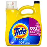 Tide Simply Oxi Boost + Febreze Odor Defense, Sunny Breeze Scent, 151 fl oz 107 Loads