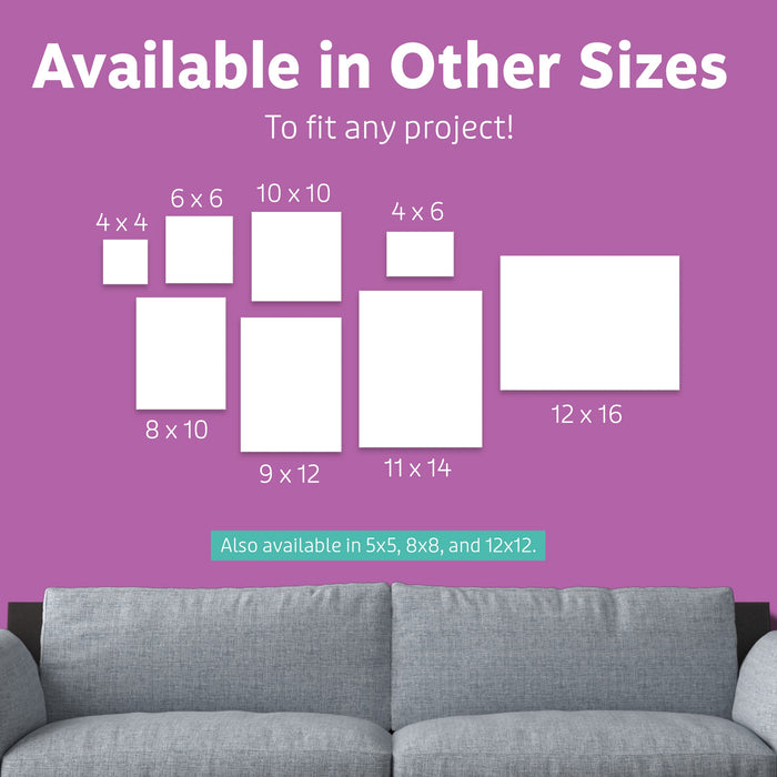 Artlicious Canvases for Painting - Pack of 12, 12 x 16 Inch Blank White Canvas Boards - 100% Cotton Art Panels for Oil, Acrylic & Watercolor Paint