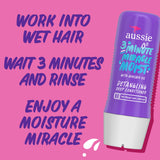 Aussie Total Miracle Hair Care Bundle: Shampoo and Conditioner with 3 Minute Deep Conditioner Treatment, Apricot & Macadamia Oil, Paraben-Free, for Damaged Hair, 26.2 Fl Oz & 8 Fl Oz, 3 Pieces