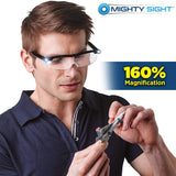 Ontel Mighty Sight LED Magnifying Eyewear, Black, Pack of 2