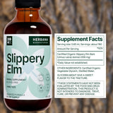 Slippery Elm Bark 4 fl oz Liquid Extract - Gut Health, Respiratory & Immune Support - Ulmus Rubra Tincture - Natural Herbal Drops for Man & Woman - Family Size - High Potency - 90-Day Supply