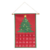 C&F Home Christmas Tree Felt Advent Countdown Calendar Red