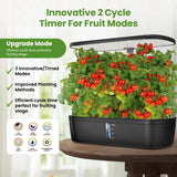 Indoor Garden Hydroponics Growing System 12 Pods, Indoor Herb Garden with LED Grow Light, Adjustable Height Up to 10.8inch, Hydroponics for Family