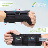 Carpal Tunnel Wrist Brace Support with 2 Straps and Metal Splint Stabilizer - Helps Relieve Tendinitis Arthritis Carpal Tunnel Pain - Reduces Recovery Time for Men Women - Left (S/M)