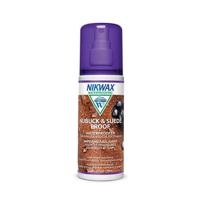 Nikwax Nubuck & Suede Proof, 125ml, Spray-On Waterproofing Restores DWR Water Repellency in Textured Leather Footwear, Shoe & Boot Care and Rain Protection