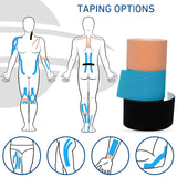 Kinesiology Tapes 6-Roll Mixed Set | Waterproof • Skin-Friendly • Elastic • Self-Adhesive Fitness Bandage | Physio Tape Ideal for Sports & Everyday Use - axion