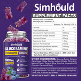 Simhould 2 Packs Glucosamine Chondroitin Gummies - 3000MG Extra Strength Joint Support Supplement with MSM & Elderberry, Flexibility, Antioxidant Immune Support Gummy for Adults, Men & Women