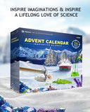 Japace Science Advent Calendar 2024 for Girls Boys, Christmas Gifts for Kids Age 4-6-8-12, Science Kits with 24 Cool Experiments, Christmas Countdown Calendar, STEM Projects for Kids Age 8-12