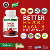 nutrigrove Blood Pressure Dietary Supplement – 90 Vegetable Capsules of Natural high Blood Pressure