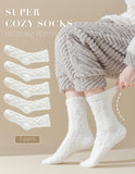 TEHOOK White Fuzzy Socks Soft Cozy Fluffy Slipper Winter Warm Plush Socks Christmas Stocking Stuffers Gifts for Women