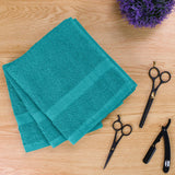 Utopia Towels - Salon Towel, Pack of 24 (Not Bleach Proof, 16x27 Inches) Highly Absorbent Cotton Towels for Hand, Gym, Beauty, Hair, Spa, and Home Hair Care, Turquoise