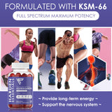 KSM-66 Ashwagandha Gummies w/ Lemon Balm & Vitamin D (Max Strength 750mg per Gummy) - Herbal Vegan & Gluten Free - Calm Mood Relaxation - Support Stress - Gummies for Adults Kids Women Men (60 Count)