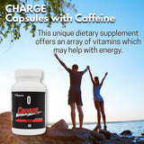 Charge Capsules (With Caffeine) Dietary Supplement - 90 Capsules