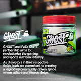 GHOST Gamer Energy and Focus Support Formula, Faze Clan Faze Up - 40 Servings - Nootropics & Natural Caffeine for Attention, Accuracy & Reaction Time - Sugar, Soy & Gluten Free, Vegan