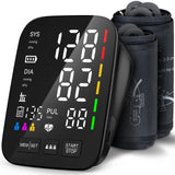 Blood Pressure Monitor Upper Arm, 9"-17" & 13"-21", 2 Size Cuffs, Medium/Large & Extra Large XL BP Cuff, Accurate Automatic Digital BP Machine for Home Use, 5" Backlit Colorful LED, 3-User Mode, U80A