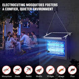 Solar Bug Zapper Outdoor, Wireless Portable Camping Mosquito Zapper with Panel Sensor, Fly Traps with 10FT Extension Cord, Fly Zapper, Mosquito Killer, Electric Trap Ideal for Home, Patio, Backyard