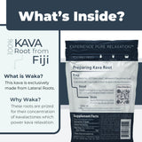 LEILO Kava Powder | Traditional Noble Waka Kava from Fiji | All Natural Kava Root to Reduce Stress and Promote Relaxation (1lb | 30 Servings)