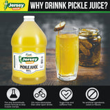 Jersey Pickles Kosher Dill Pickle Juice, 128 oz Gallon Size - Premium Pickle Juice for Leg Cramps Relief, Ideal Brine Juice for Athletes and Pickle Enthusiasts