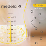 Medela Easy Pour Breastmilk Storage Bags | 100 Count 210ml | Disposable Leakproof Breast Milk Bags with Milk Protection | Recyclable & BPA Free