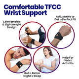 Wrist Wrap Compression Wrist Brace For TFCC Tears | Carpal Tunnel Pain & Tendonitis Relief | Padded Hole For Ulnar | Wrist Support For Working Out | Wrist Wraps for Men Women | Fits Both Wrists