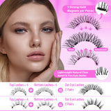 Magnetic Eyelashes Natural Look Clear Band Wispy Magnetic Lashes with Applicator Reusable Magnetic Eyelashes No Glue Needed Magnetic Lashes without Eyeliner False Eyelashes 4 Pairs 2 Pack by JIMIRE