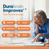 Durabrain Nootropic Brain Supplement for Memory, Focus & Cognitive Health, 120 Capsules