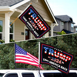 JOWHOL Trump 2024 Flag 3x5 FT Double Sided 3 Ply President Trump Flag Take America Back Banner Indoor Outdoor Heavy Duty With Clear Vivid Patriotic Colors Design UV & Fade Resistant 2 Brass Grommets