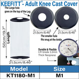 KEEFITT Knee Cast Cover for Shower, Waterproof Bandage and Cast Protector for Knee Replacement Surgery, Wound, Burns Watertight Protection Reusable, Fit Knee Circumference 11.8" to 20.8"