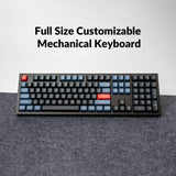 Keychron Q6 Wired Custom Mechanical Keyboard, QMK/VIA Programmable Macro, Full-Size Aluminum RGB Backlit, Double Gasket Hot-Swappable Gateron G Pro Red Switch Compatible with Mac Windows Linux-Black