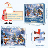 Advent Calendar 2024 Jigsaw Puzzle,24 Box Christmas Countdown Calendar for Adult Kids,Family Game In Christmas,1008 Pieces,Christmas Village,19.7 inches x 27.6 inch