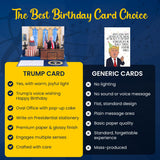 Laughalot Talking Trump Pop Up 3D Birthday card with Donald Trump Real Voice with Light & Sound Says Happy Birthday to Make Your Birthday Great – Donald Trump Interactive Card Gift for Men and Women