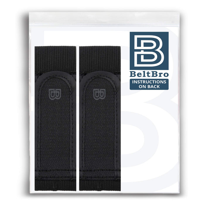 BeltBro Titan No Buckle Elastic Belt For Men — Pair of Medium Fits 1.5 Inch Belt Loops, Comfortable and Easy To Use — Guaranteed to Fit All Pants Attaches To Two Loops