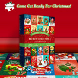 PICKFORU Advent Calendar 2024 Christmas Jigsaw Puzzles 1000 Pieces, 25 Boxes of Christmas Countdown Calendar Puzzles for Adults, Funny Holiday Puzzles for Kids as Christmas Decor