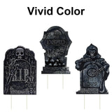 Halloween Tombstone Decorations Gravestone Decor for Graveyard Headstone Yard Signs Outdoor Lawn Yard Garden Decorations Halloween Yard Stakes - 6PCS