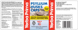 Yerba Prima Psyllium Husks Caps - 180 caps (Pack of 3) - Natural Fiber Supplement - Colon Cleansing - Non-GMO Gluten Free