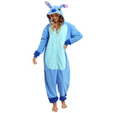 Wishliker Adult Onesie Animal Pajamas Halloween Cosplay Costumes Party Wear Blue XL