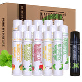 16-Pack Lip Balm Gift Set by Naturistick. Assorted Scents. 100% Natural Ingredients. Best Beeswax Chapsticks for Dry, Chapped Lips. Made in USA for Men, Women and Children