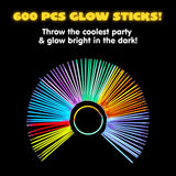 JOYIN 300 Pcs Glow Sticks Bulk 8" Glowsticks, Glow Stick Bracelets Necklaces, Glow in the Dark Party Favors, Easter, Christmas, Halloween Party Supplies Pack, Football Party Supplies