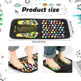TrelaCo Foot Massage Mat Reflexology Walk Stone Road Foot Massage Acupoint Mat for Acupressure Relaxes for Long Sitting Elderly Students and Office Workers (27.56 x 13.78 Inches)