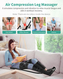 Medcursor Air Compression Leg Massager Leg Massager for Circulation and Pain Relief, 3-in-1 Full Leg Compression Massager, 6 Modes, 3 Intensities, 3 Vibration Functions, Gift for Mom, Dad
