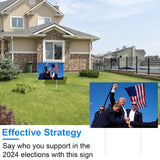 Trump Yard Signs 2024 - Trump Fight Signs with Stake, Fade Resistant Outdoor Yard Lawn Signage 24"x16"